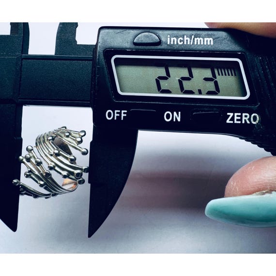 925 Sterling Silver Adjustable Wrap Ring Size 7.5… - image 10