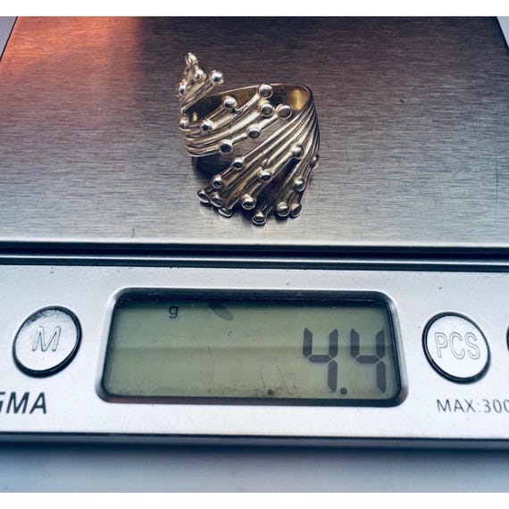 925 Sterling Silver Adjustable Wrap Ring Size 7.5… - image 9