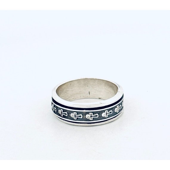 Mexico Sterling Silver Spinner Ring Eye of Ra and… - image 1