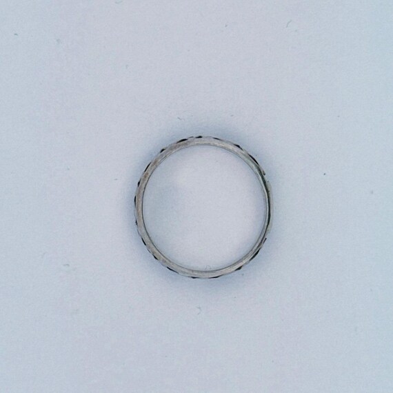 Estate Sterling Silver 925 Scroll Pattern Band Ri… - image 3