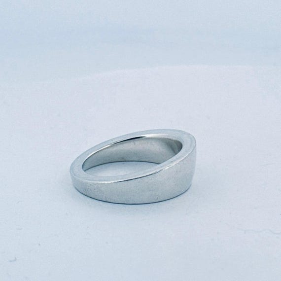 Estate Emporio Armani 925 Sterling Silver Modern Band Ring Size