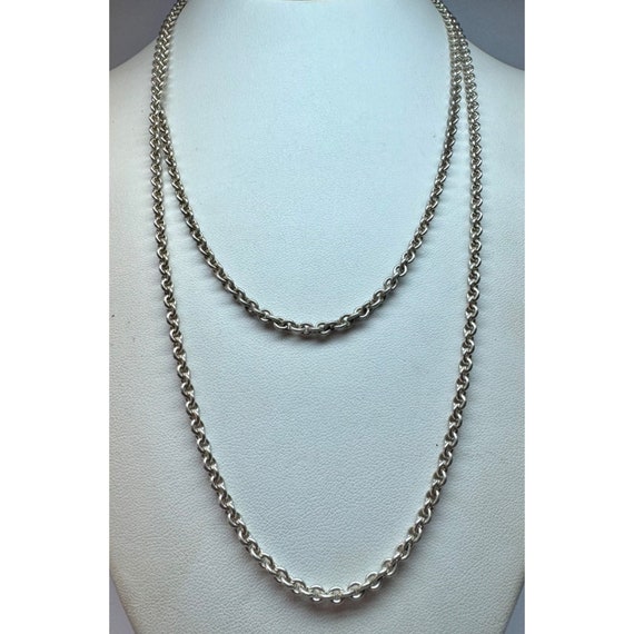 Vintage 2000's Sterling Silver 925 Rolo Chain Nec… - image 2