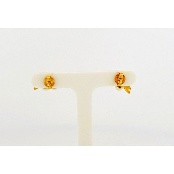 18k Yellow Gold Ribbon with Triple Akoya Pearls S… - image 5