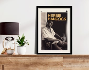 Póster imprimible vintage de Herbie Hancock de 12 x 18 pulgadas