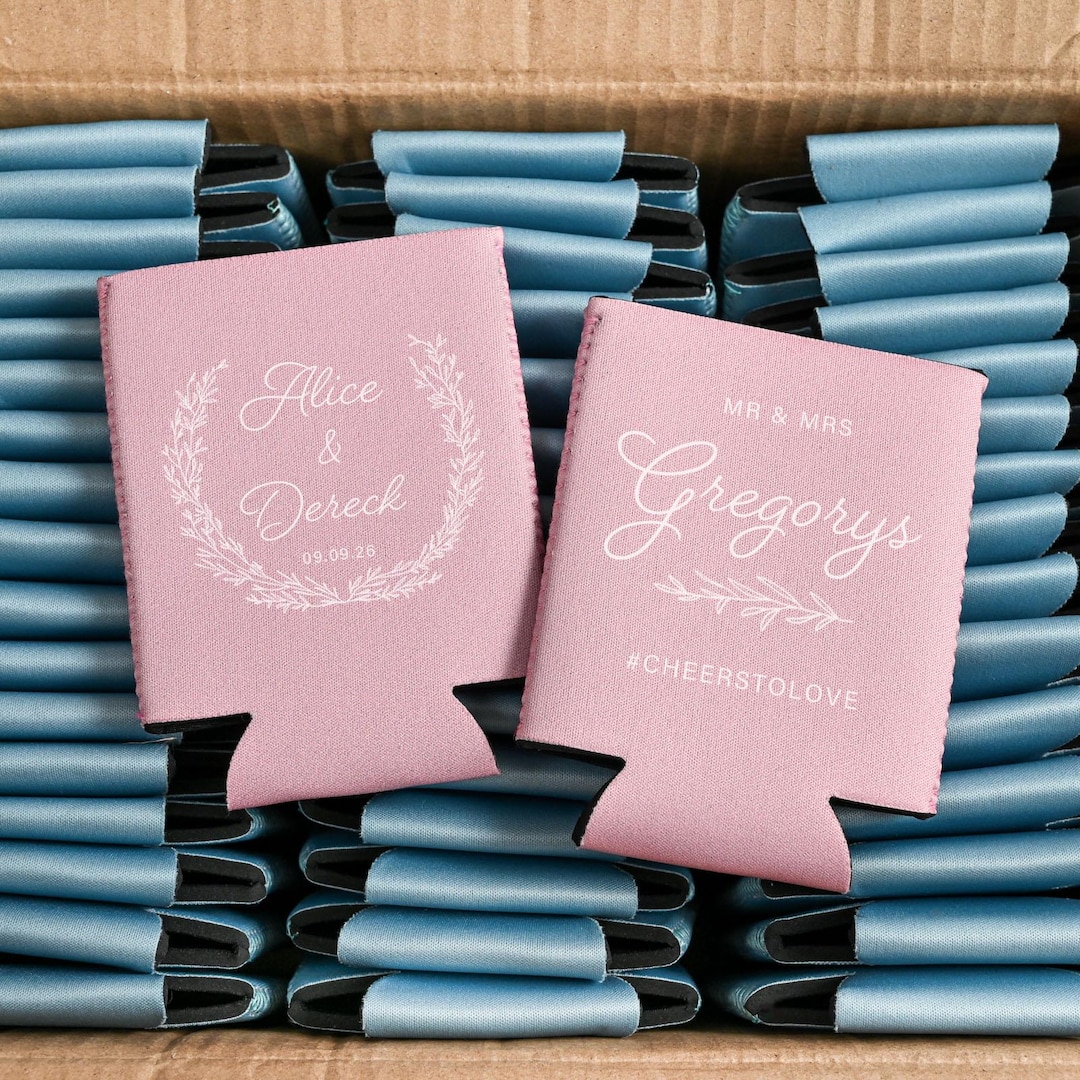 Personalized Wedding Stubby Holder Custom Can Cooler Party Favor Etsy — free download