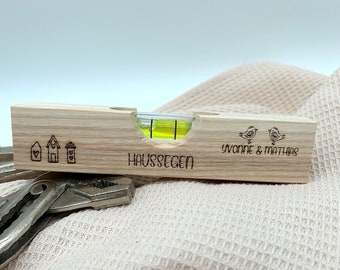 House blessing - house happiness - topping out ceremony - housewarming gift - wedding - personalized spirit level - house purchase - small souvenir - spirit level -