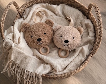 Personalisierte Spieluhr Teddy - Baby Spieluhr mit Namen - Geschenk zur Geburt - Einschlafhilfe Baby - Geschenk zur Taufe Mädchen Jungen