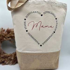 Tasche Oma Jutetasche Muttertagsgeschenk Beste Mama Beste Oma Shopper Jutetasche Mama Oma Geschenkidee Bild 5