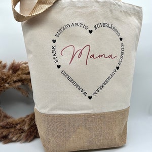 Tasche Oma Jutetasche Muttertagsgeschenk Beste Mama Beste Oma Shopper Jutetasche Mama Oma Geschenkidee Bild 4