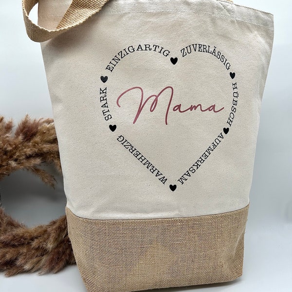 Mother's Day - Bag Mom - Jute Bag Grandma - Mother's Day Gift - Best Mom - Best Grandma - Shopper - Jute Bag Mom - Mom Gift Idea -