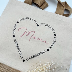 Tasche Oma Jutetasche Muttertagsgeschenk Beste Mama Beste Oma Shopper Jutetasche Mama Oma Geschenkidee Bild 6