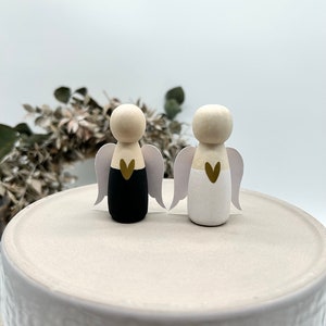 Schutzengel zur Hochzeit Hochzeitsgeschenk Eheglück Schutzengel Holzengel Mitbringsel Glücksbringer zur Hochzeit Bild 3