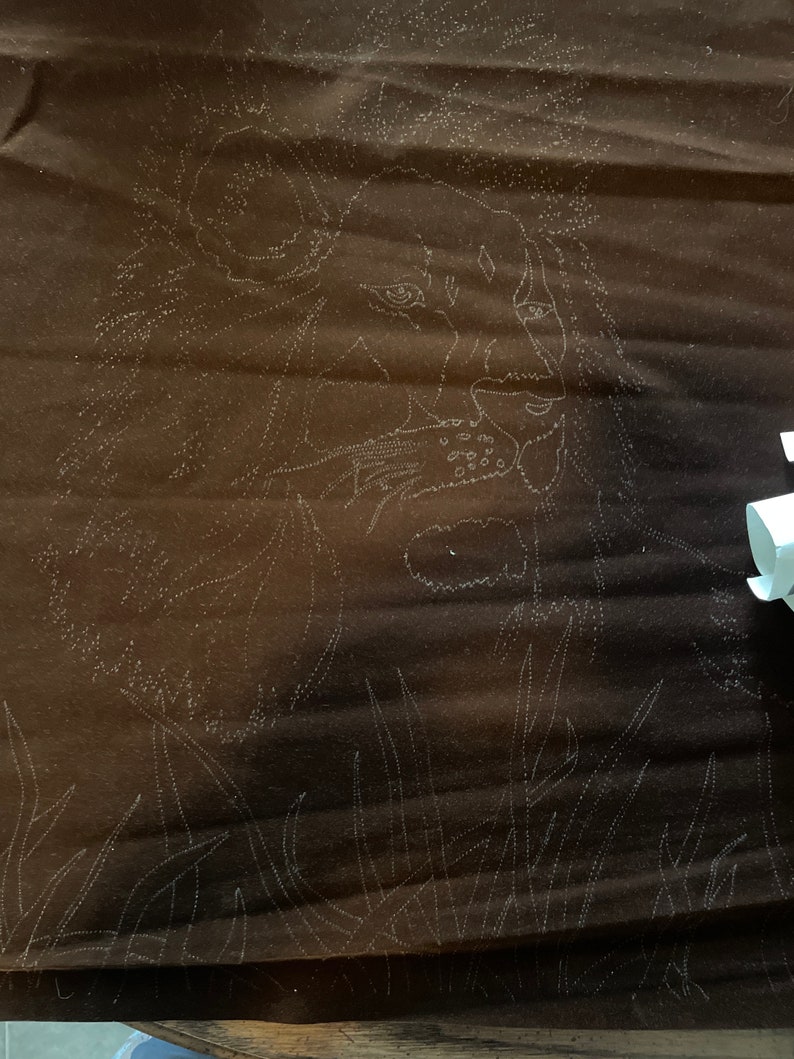 Artex King of the Beasts Brown Velveteen Pattern With Guide - Etsy