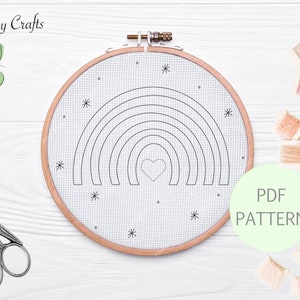 Random Rainbow Embroidery Pattern PDF