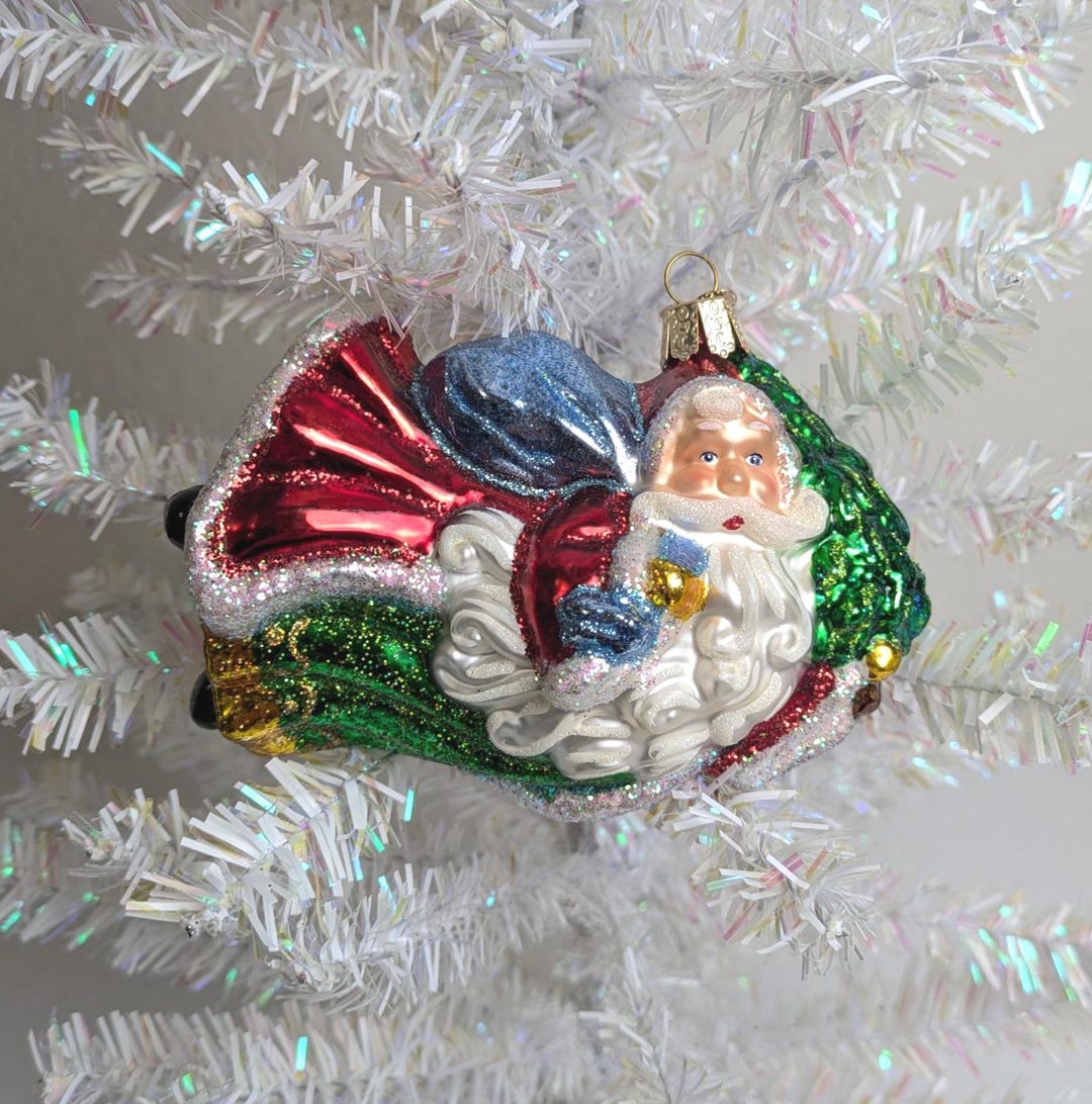 Soaring Santa RARE Old World Christmas Ornament, Retired Soaring Santa ...