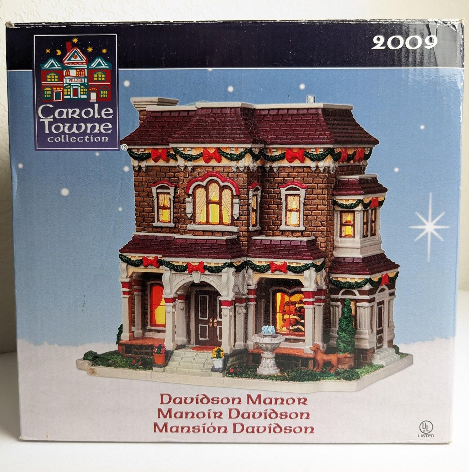 Christmas Village Davidson Manor, RARE Lemax Carole Towne Davidson