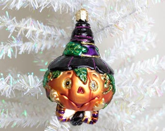 Old World Christmas Glass Blown Pumpkin Ornament – With OWC Gift Box – New