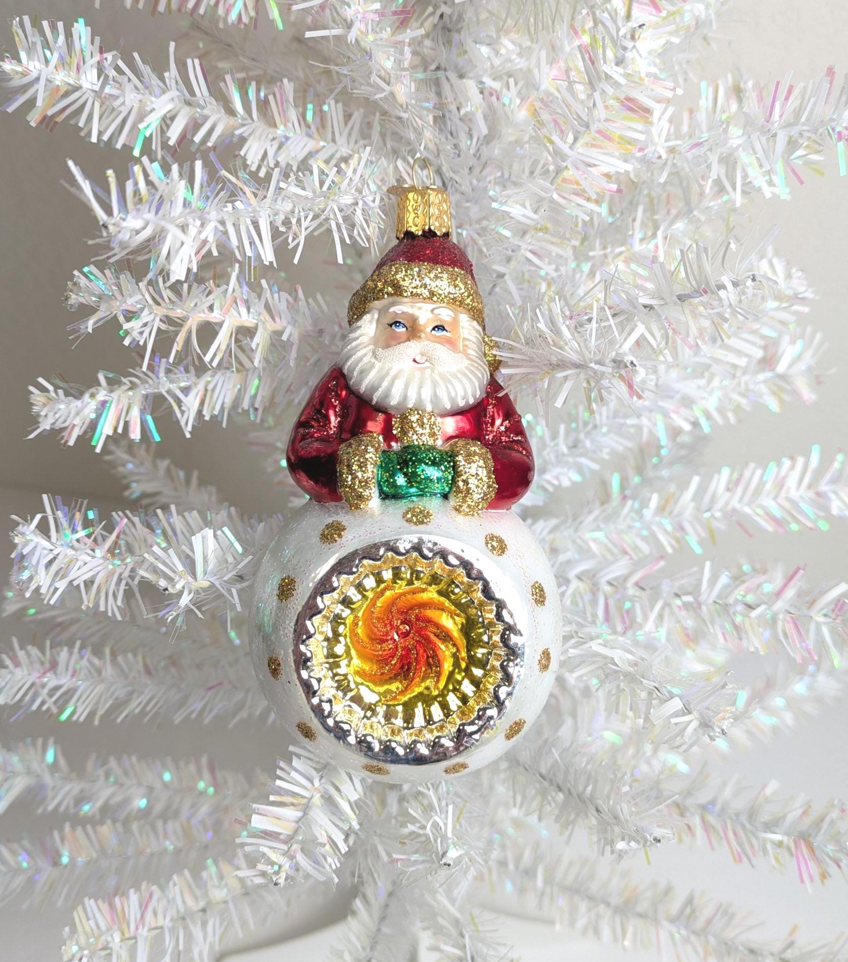 Reflector Santa Glass Old World Christmas Ornament, Vintage Reflector ...