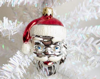 Vintage Santa Claus Inge Glas Christmas Ornament Rare German Blown