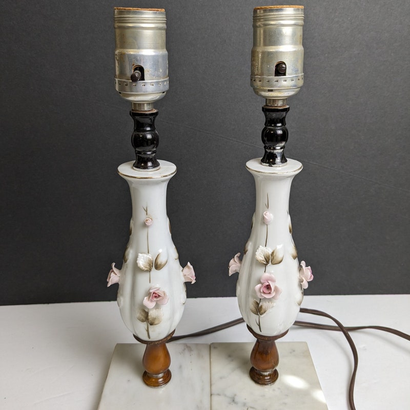 Roses Porcelain Lamp - Etsy