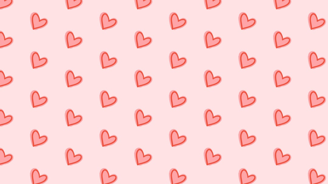 Cute Love Heart Desktop Background 1920 X 1080 Etsy