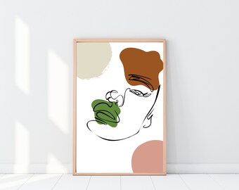 Abstract Digital Wall Art, Abstract Wall Art, Abstract Printable Art, Digital Download, Abstract Digital Print, Brown Green Wall Art