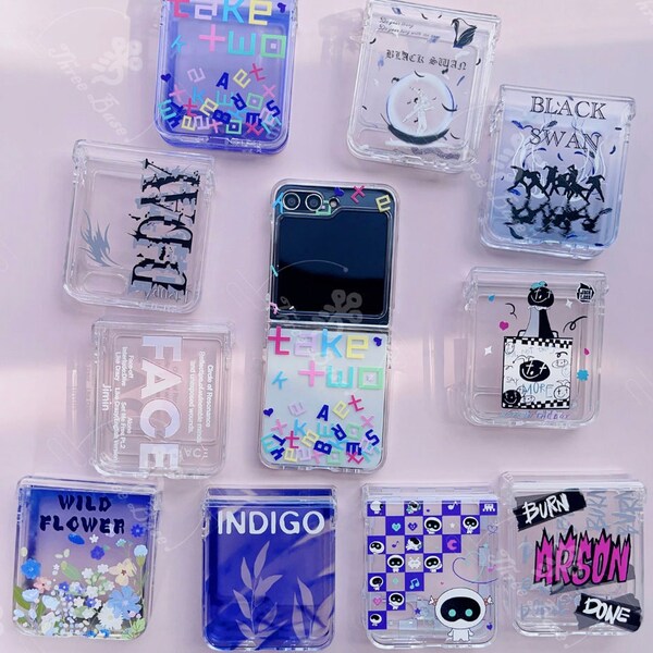 Coque de portable BTS Samsung Galaxy Zflip 5/4/3 BTS Take Two Namjoon Indigo Jimin Face Jungkook Seven Agustd D-Day Butter Jhope JITB Jin Wootteo