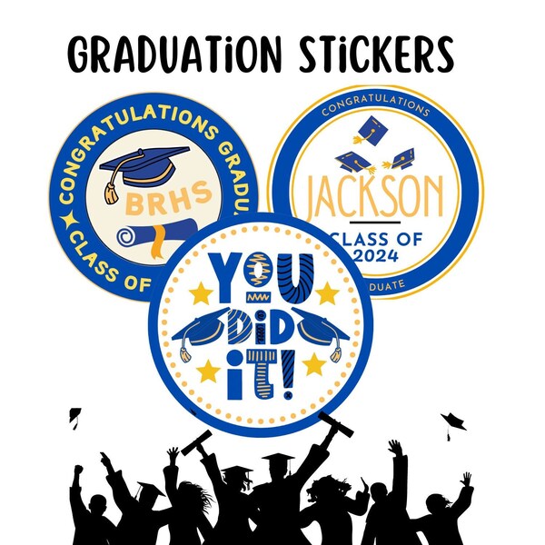 Graduation Stickers/Hershey Kiss Stickers/Congratulations Graduate/Stickers/Decals/Candy Stickers/Personalized Graduation Gift