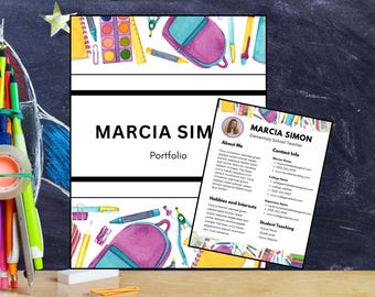 Student Teacher MINI Portfolio Template/New Teacher/Education Major/Teacher Interview/Teacher Portfolio/Teacher Job Search/Canva