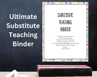 Substitute Teacher Binder Template/Substitute Teacher/Substitute Activities/Job Tracker/Teacher Tools/Teacherlife/Canva