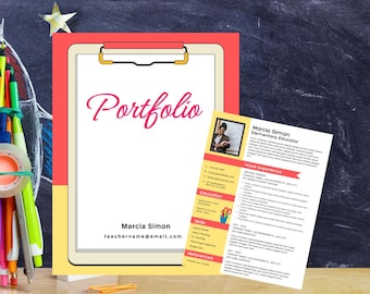 Student Teacher MINI Portfolio Template/New Teacher/Education Major/Teacher Interview/Teacher Portfolio/Teacher Job Search/Canva