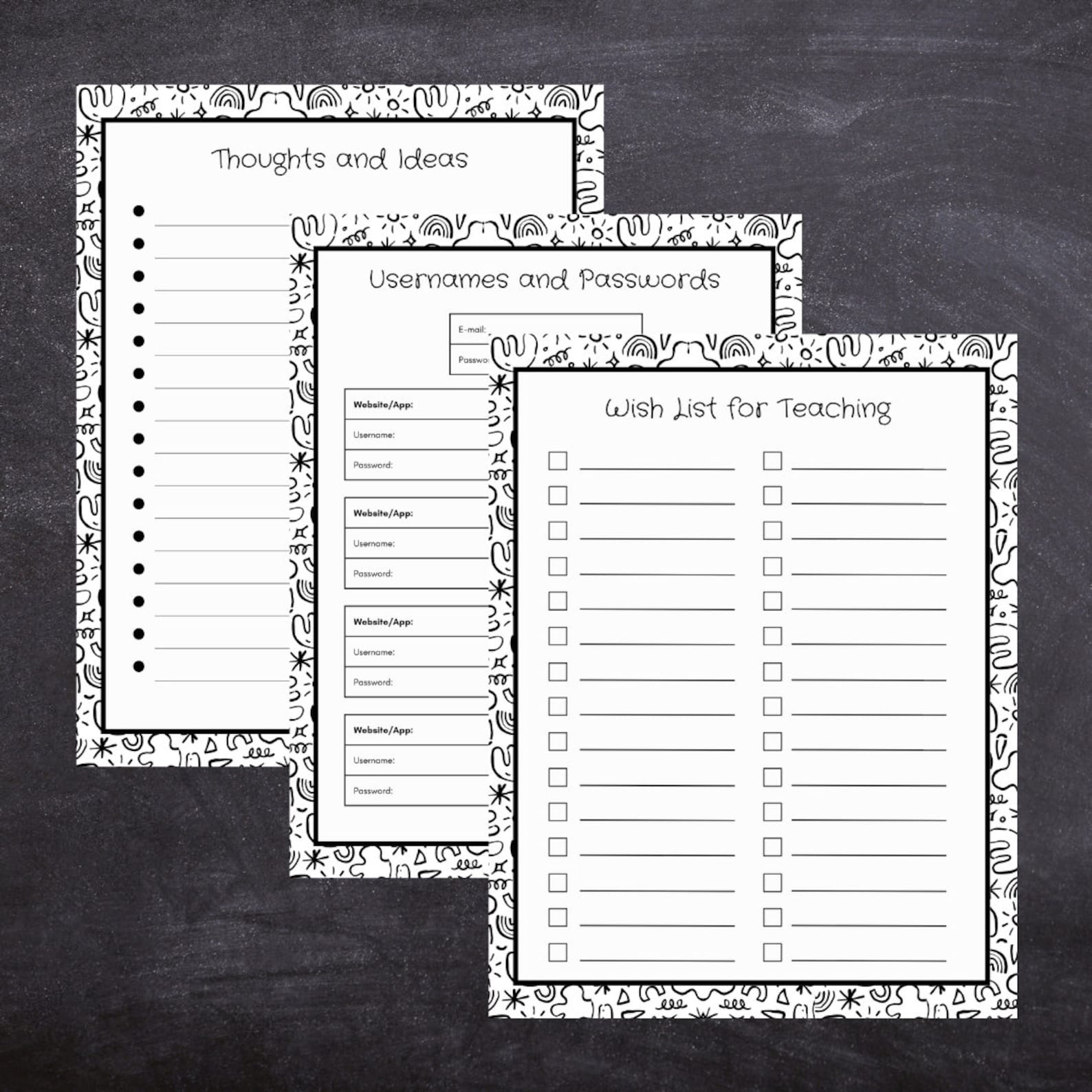Student Teacher Binder Template/new Teacher/education Major/student