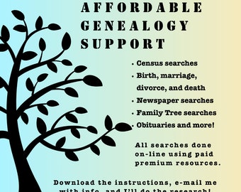 Affordable Genealogy Research Online, Ancestry, Newspapers, Family Search, Family Tree, Ancestor Search