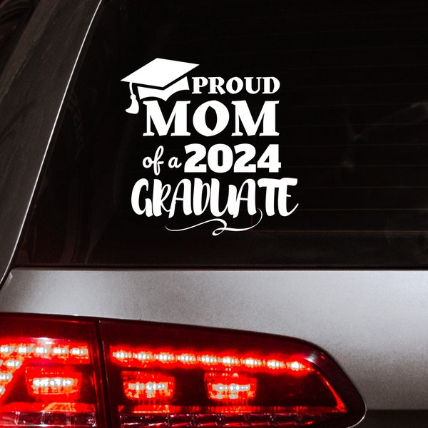 Proud Parent 2024 Car Decal/Graduation Decal/Proud Mom Decal/Graduate/Decal/Sticker