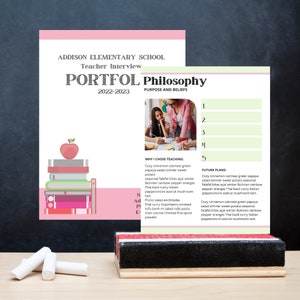 Student Teacher Portfolio Template/New Teacher/Education Major/Teacher Interview/Teacher Portfolio/Teacher Job Search/Canva