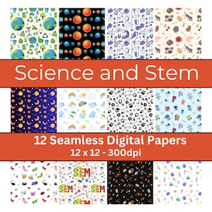 Tema científico, escola, educação, professor, educador, padrão sem costura, planos de fundo, papel digital para impressão, documentos científicos