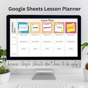 Sjabloon digitale lerarenplanner | Google Spreadsheets | Wekelijkse lesplanner | Periodekalenders | Trackers | Sjabloon schoolplanner