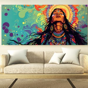 Indian Tribal Folk Art Digital Download | Vibrant Indian Cultural Painting, Traditional Indian Poster, Tribal & Folk Art Wall Decor