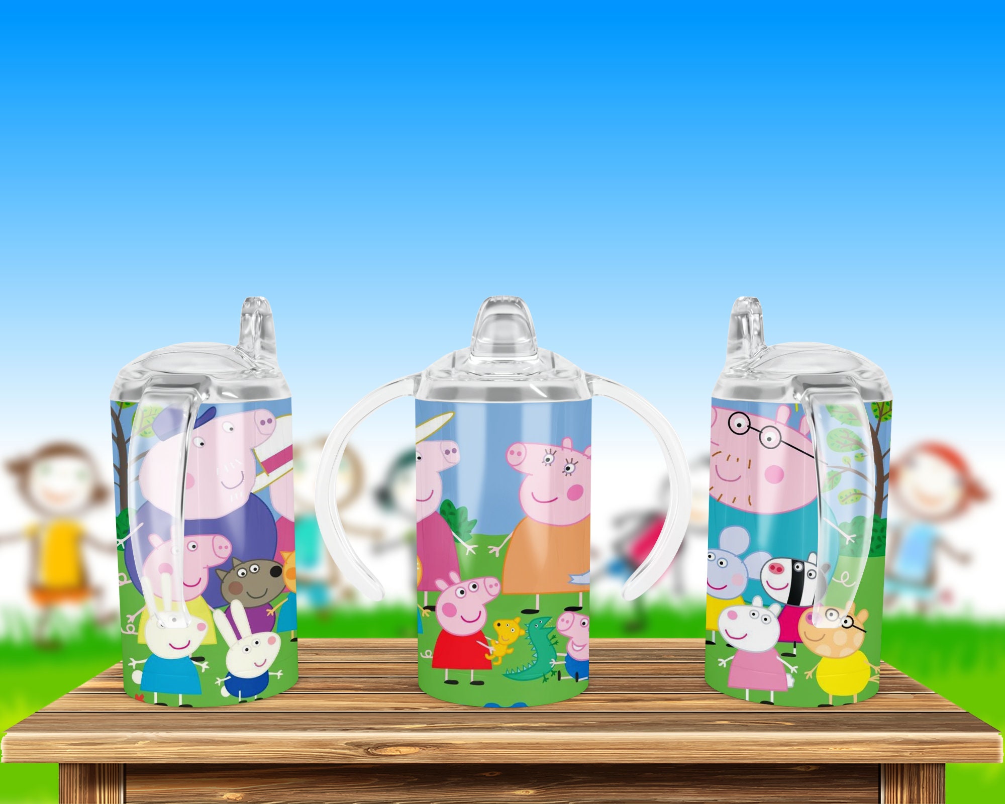 Peppa Pig With Latte Spoon Sippy Cups