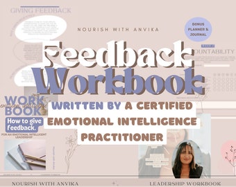 Emotional Intelligence Leadership Workbook: Feedback, Planner, Journal (Digitally Fillable)