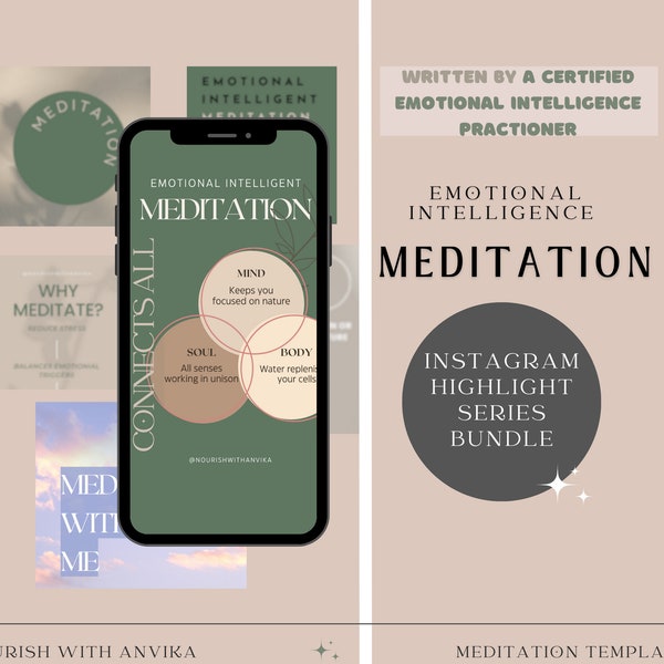 Meditation Guide, Instagram Templates, Emotional Intelligence, Nature Design, Canva Social Media, Holistic Coach, Wellness Coach, Life Coach