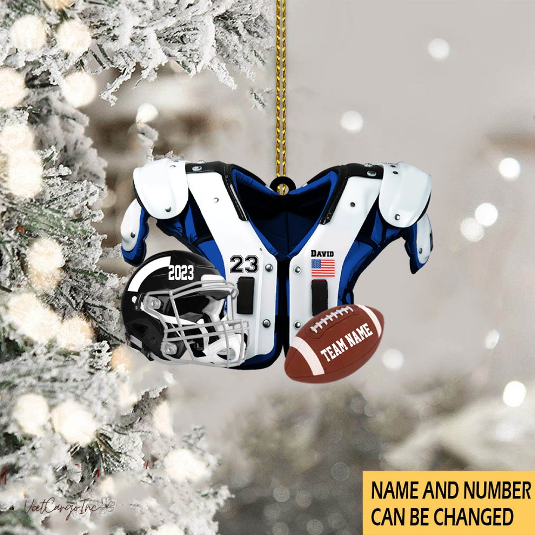 Personalized Football Protector With Helmet Flat Christmas