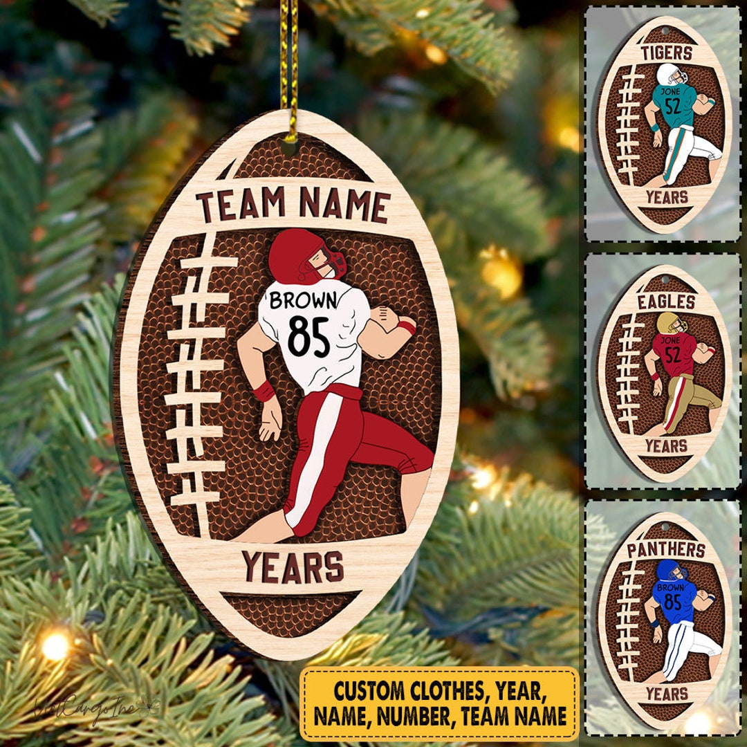 Personalized Football Player Ornament-american Football Personalized