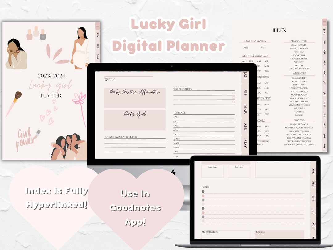 2023 Digital Planner That Girl Planner Lucky Girl - Etsy Australia