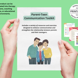 Parent-Teen Communication Toolkit | Therapy Worksheets | Teenagers | Conflict Resolution |Relationships | Family Bonds | Parent Resource