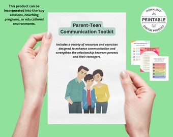 Parent-Teen Communication Toolkit | Therapy Worksheets | Teenagers | Conflict Resolution |Relationships | Family Bonds | Parent Resource