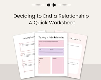 Relationship Decision Worksheet: Breakup Self-Help Tool (PDF)