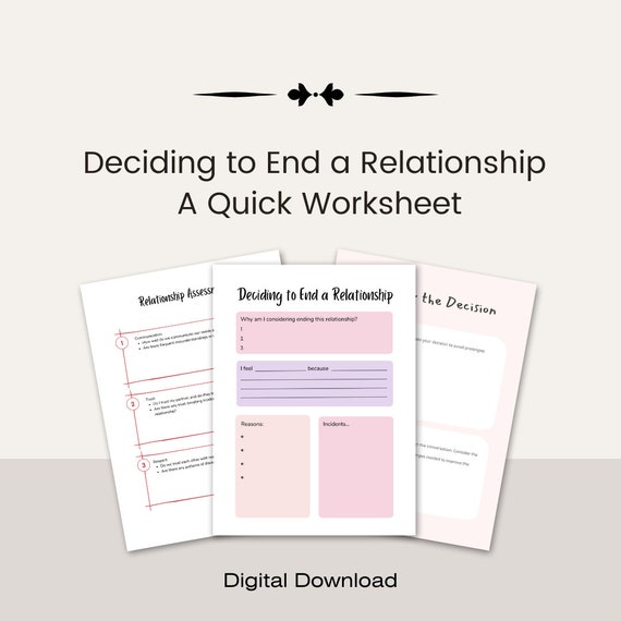 Relationship Decision Worksheet: Breakup Self-Help Tool (PDF)