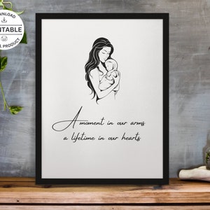 Fehlgeburts-Denkmal druckbar | Schwangerschaft Verlust | Baby Verlust | Unvergessenes Poster | In liebevoller Erinnerung drucken | Fehlgeburt unterstützen | Geschenk