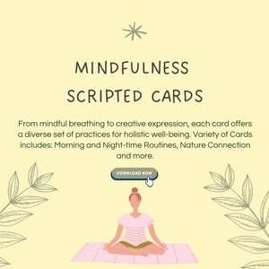 Achtsamkeitskarten mit Skripten, Achtsamkeitsübungen, geführte Meditationskarten, Werkzeuge für achtsames Leben, Therapieressourcen, Lehrmittel, Übungen